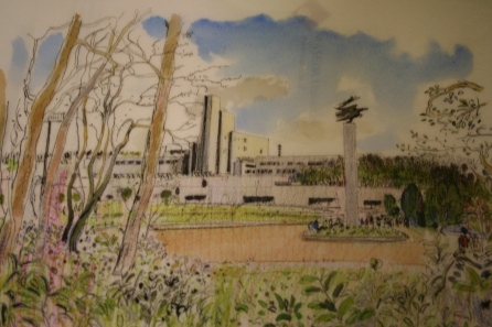 A beautiful painting of Waseda's campus.